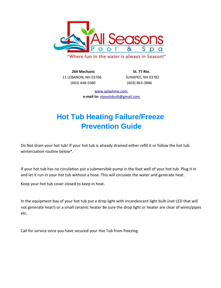 All Seasons Hot Tub Chemical Routine 400g